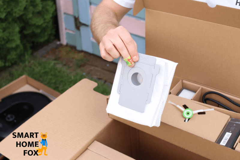 You have to insert a disposable dust bag into the self-emptying base.